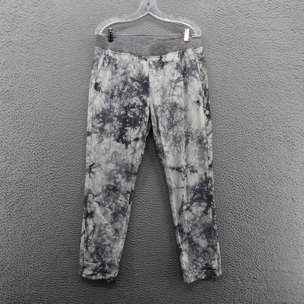 Cabi Gray Marble Tie Dye Cotton Poplin‎ Pull On Pants Medium Gray Womens Casual